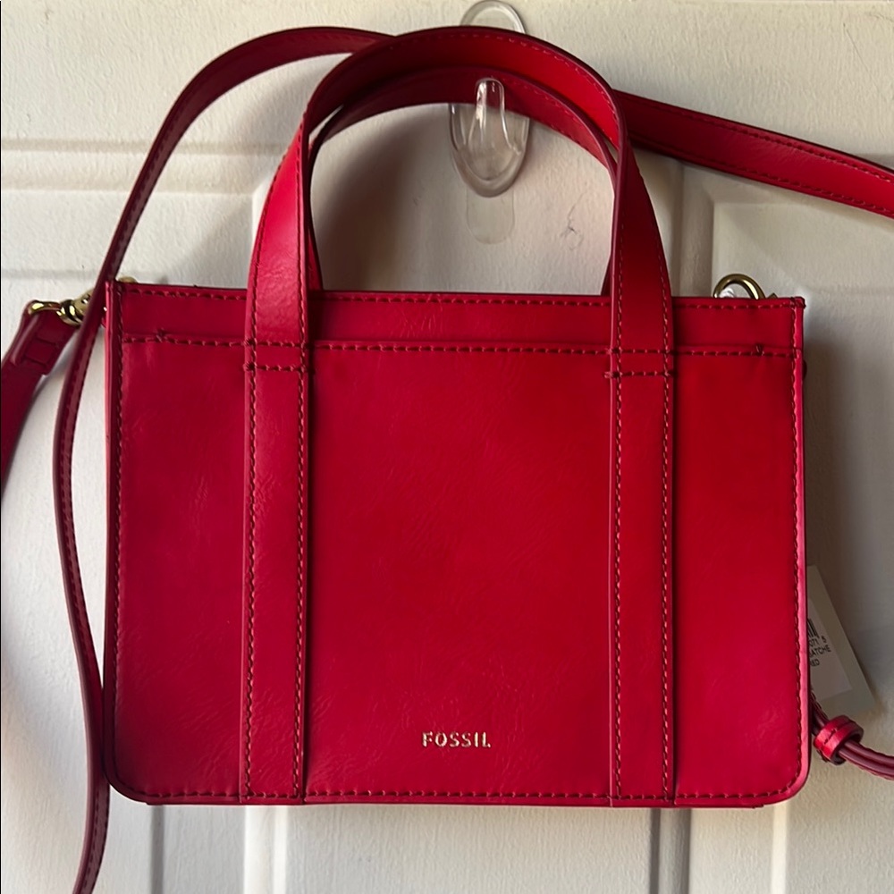 Fossil Maisie Mini Satchel - Brick Red